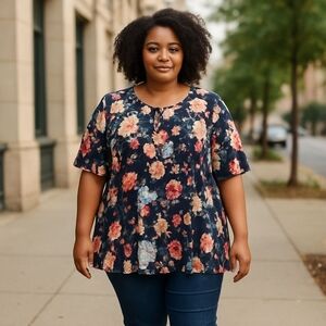 Monnuro  | Floral print Swing top